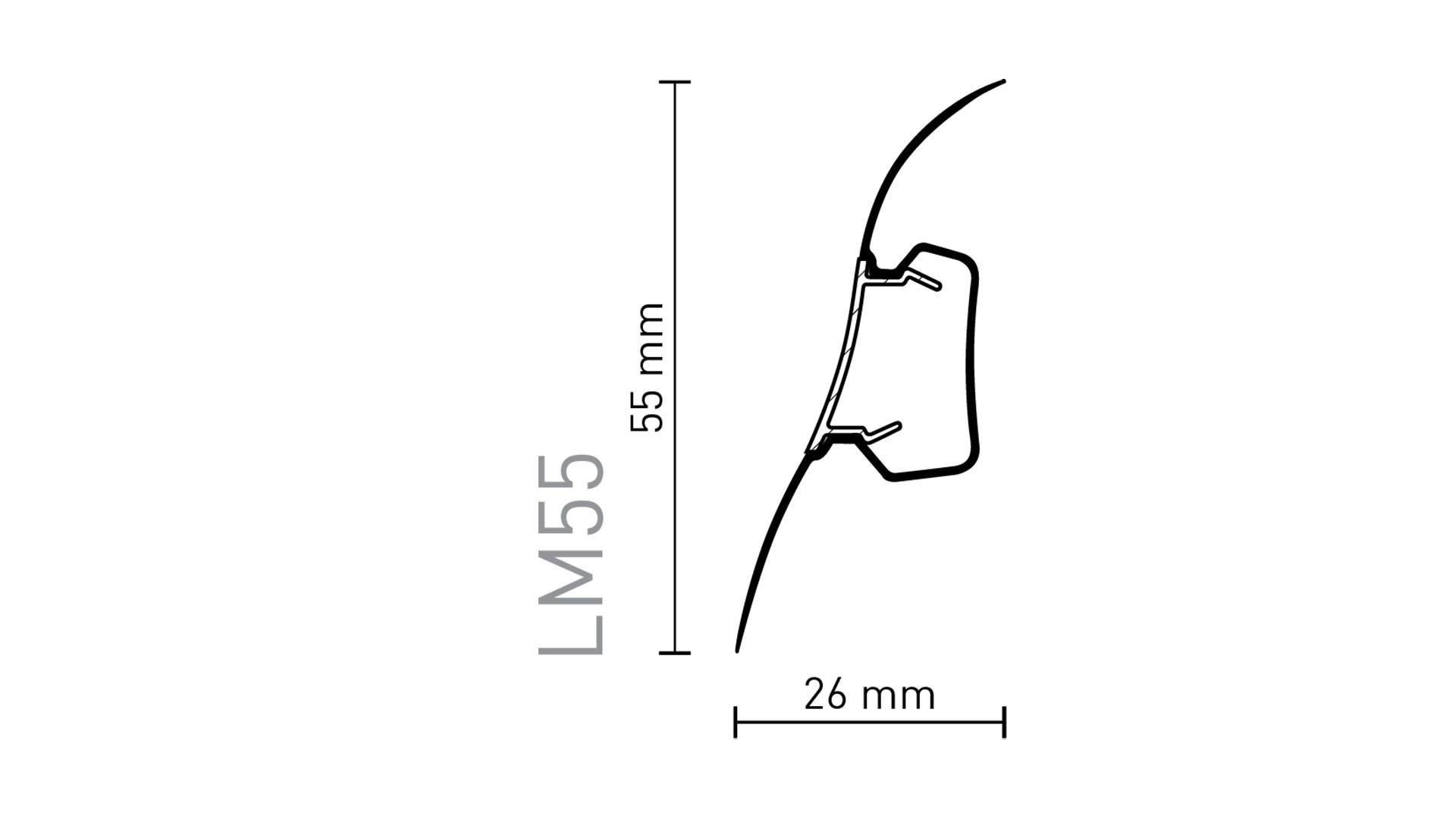 Plinta PVC Arbiton LM55 45 Acacia Gri 